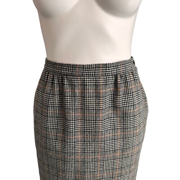 Vtg Pendleton Skirt 80s Wool Pure Virgin Authentic Carnegie District Plaid W 27" - Picture 7 of 16